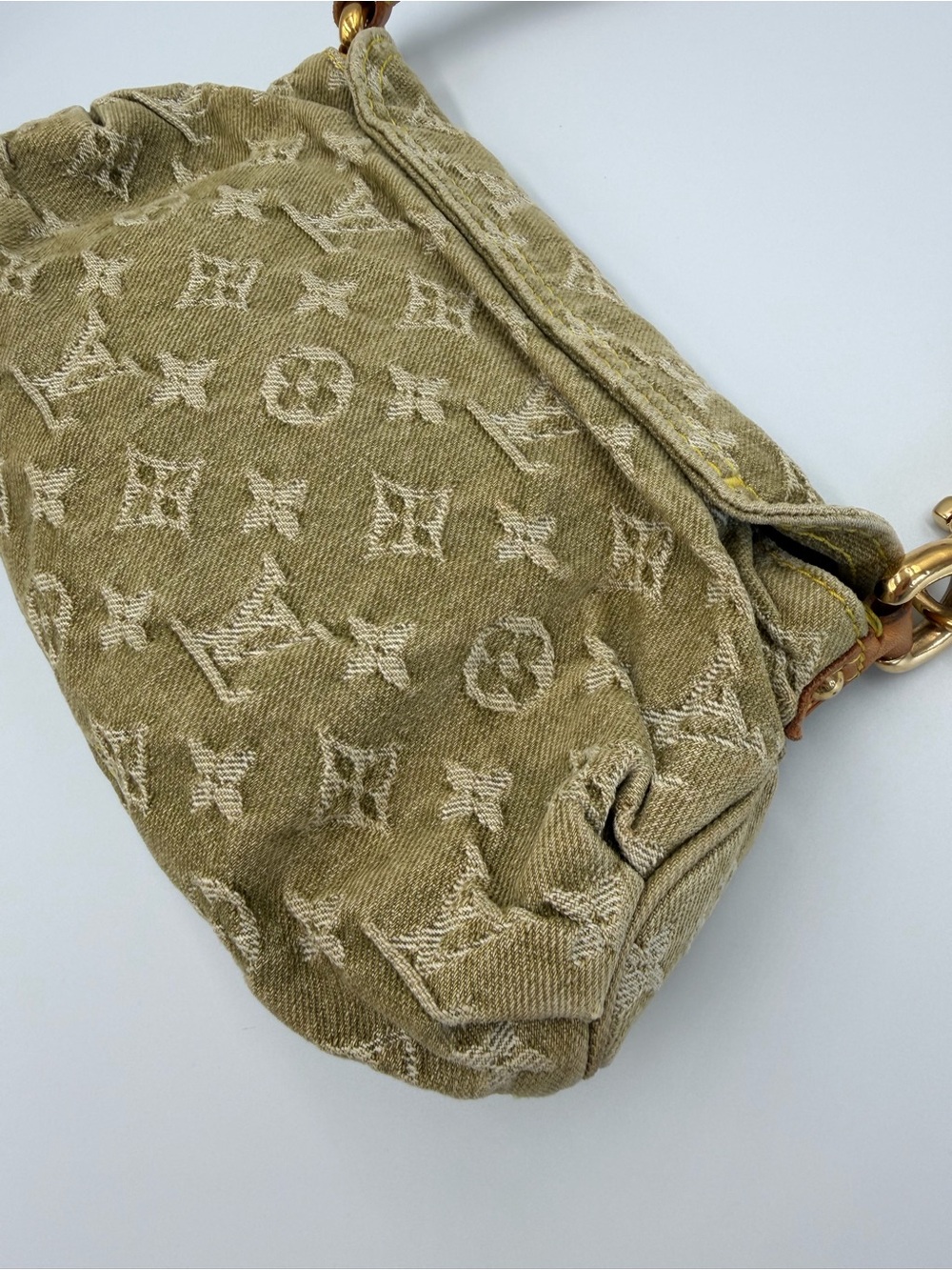 LOUIS VUITTON RARE vintage khaki denim green pleaty - Picture 6 of 16